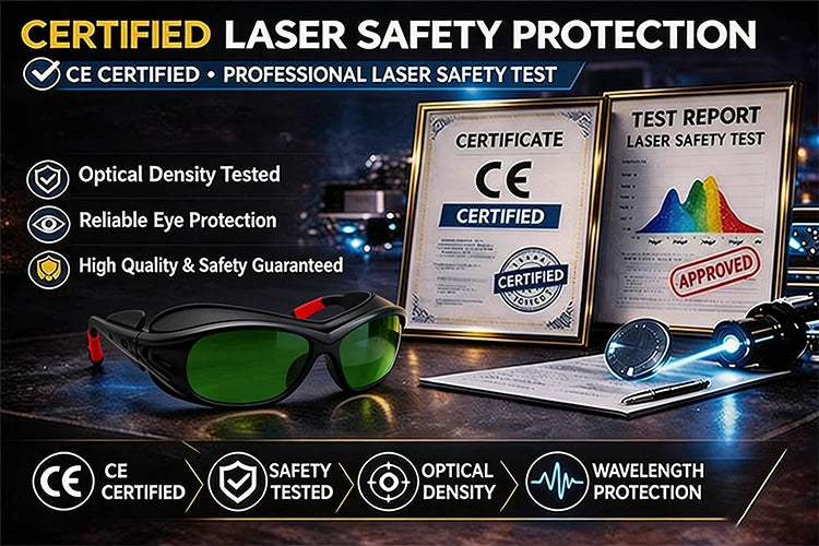 Laser Eyewear Safety Goggles for Engraver Cutter Marking DIY Workshop Fiber Laser Multi Range Eye Protection Glasses 532 1064nm
