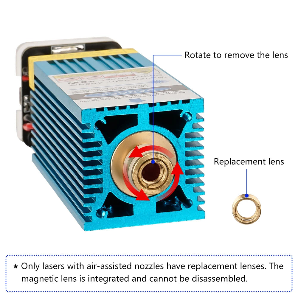 40W 80W Laser Module Optical Power 10W Laser Engraver, Air Assist & Laser Shield Diode CNC Cutter & Laser Engraving Machine
