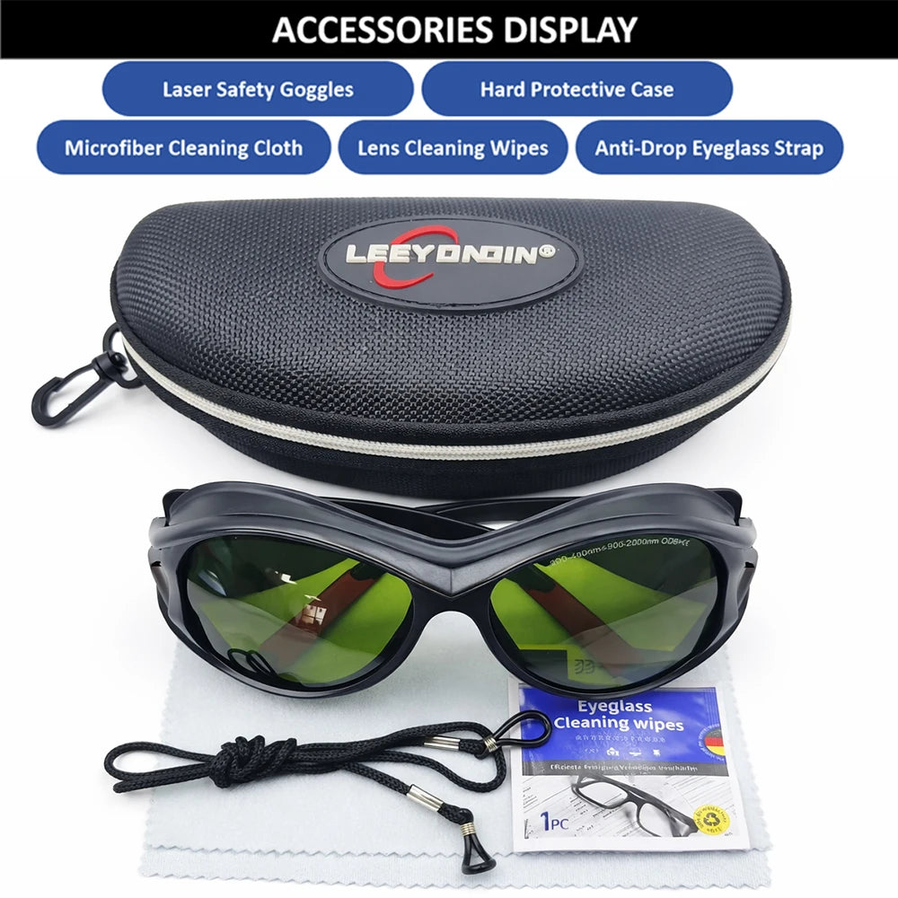 Laser Eyewear Safety Goggles for Engraver Cutter Marking DIY Workshop Fiber Laser Multi Range Eye Protection Glasses 532 1064nm