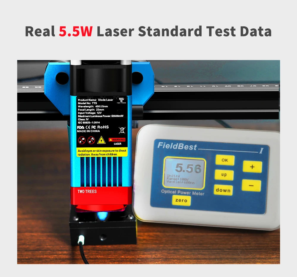 TwoTrees TTS-55 Pro Laser Engraver With Wifi Offline Control 80W Laser Engraving Cutting Machine 445±5nm Blue Light Cnc Machine