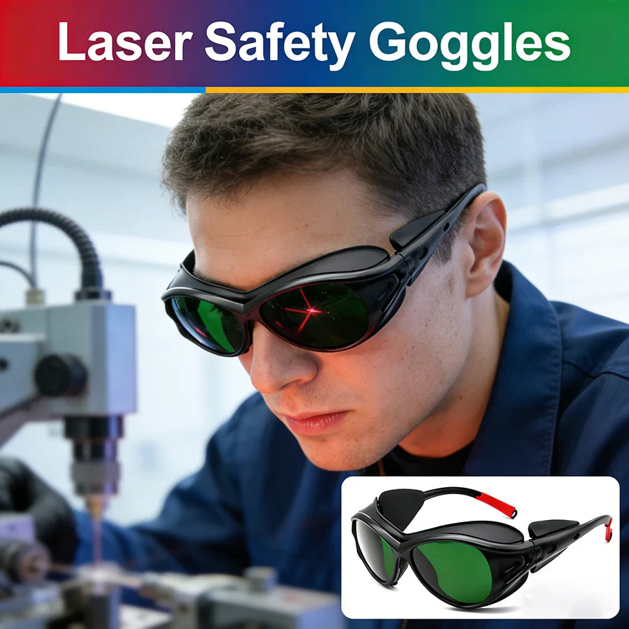 Laser Eyewear Safety Goggles for Engraver Cutter Marking DIY Workshop Fiber Laser Multi Range Eye Protection Glasses 532 1064nm