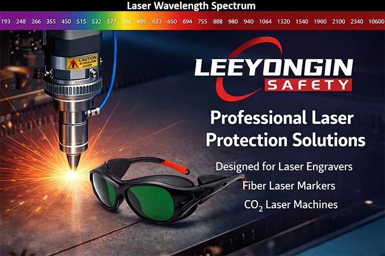 Laser Eyewear Safety Goggles for Engraver Cutter Marking DIY Workshop Fiber Laser Multi Range Eye Protection Glasses 532 1064nm