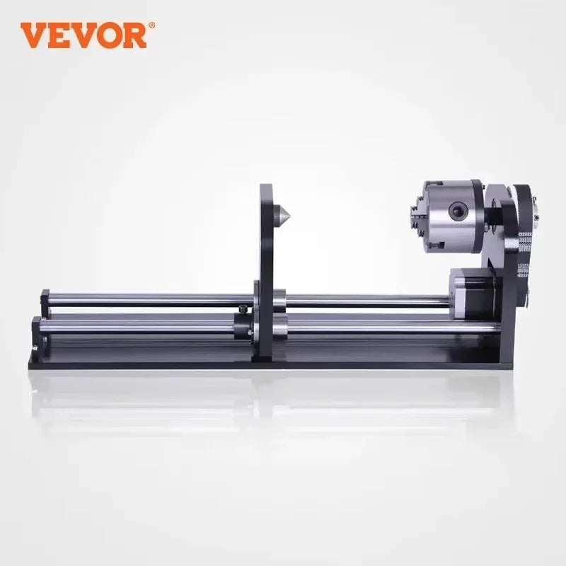 VEVOR Laser Engraving Machine Rotary Axis 80mm 3-Jaw Spiral Chuck CNC Router Axis Measuring for CO2 Laser Engraver