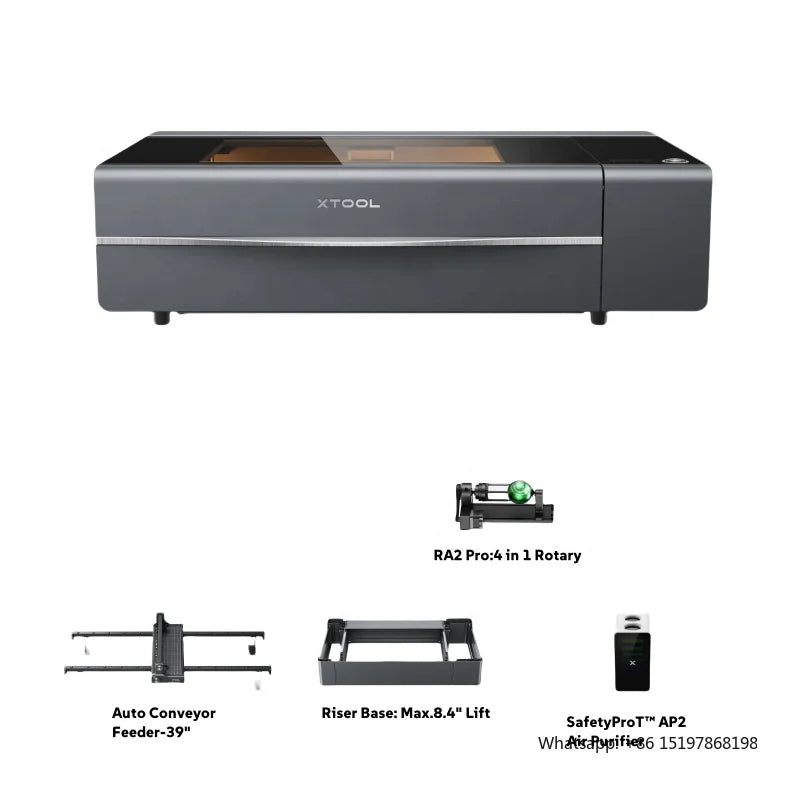 Xtool P2S 55W CO2 Laser Cutter All-In-1 Desktop Engraver Machine for Metal Leather Glass Acrylic Paper-New Condition