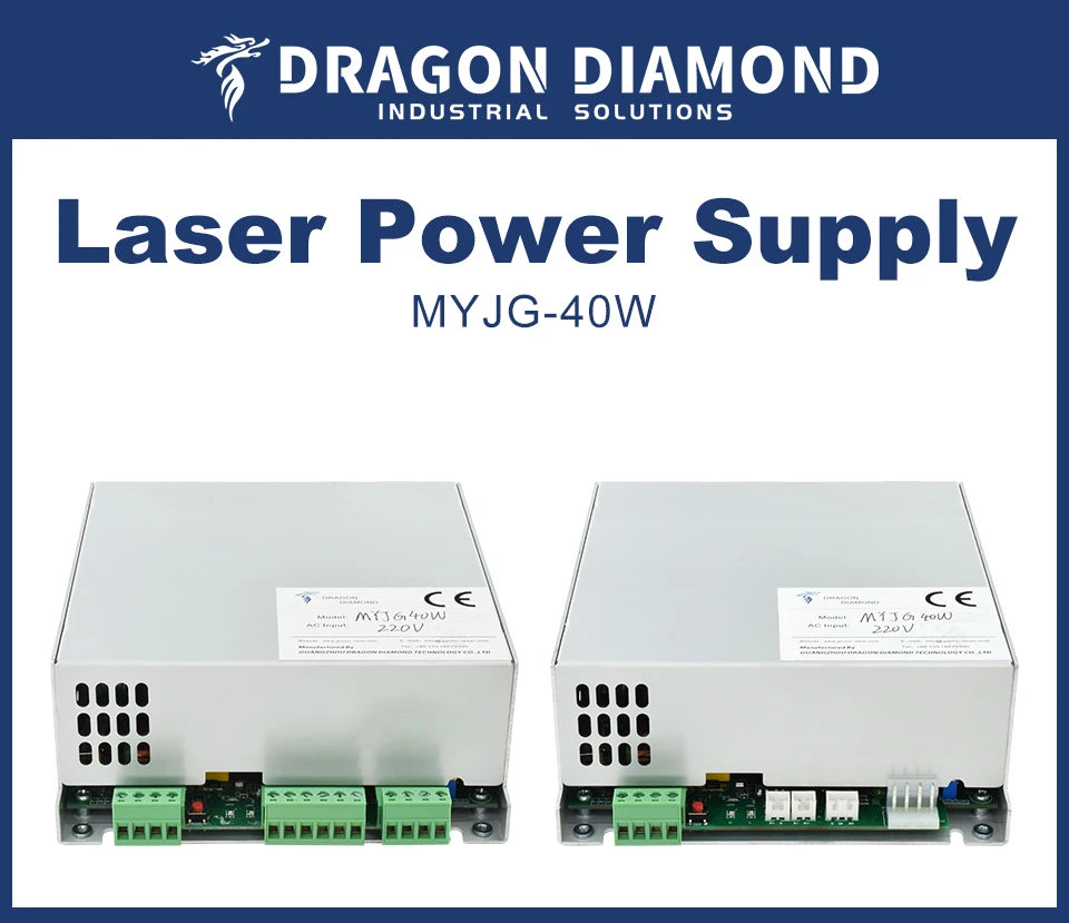 DRAGON DIAMOND K40 Series MYJG 40w CO2 Laser Power Supply 110V/220V For Laser Tube Engraving Cutting Machine