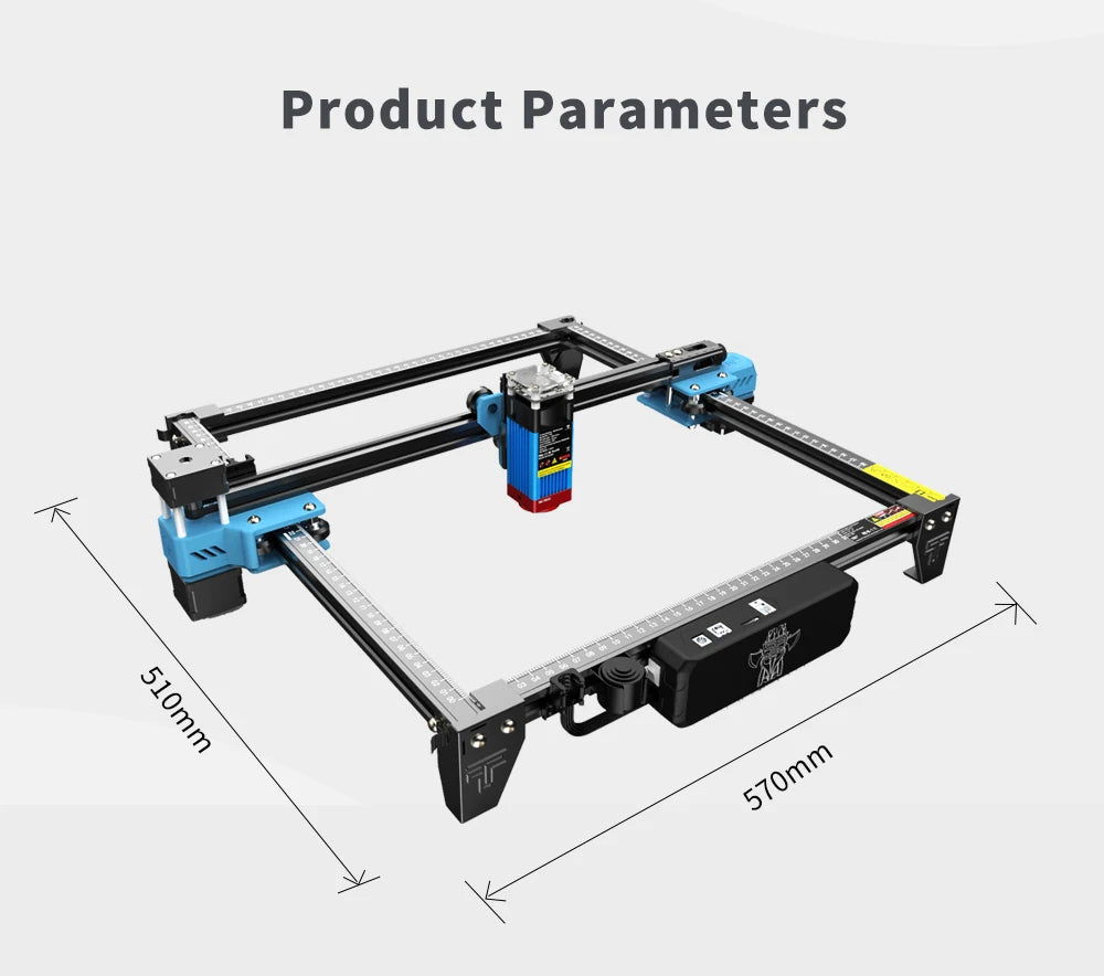 TwoTrees TTS-55 Pro Laser Engraver With Wifi Offline Control 80W Laser Engraving Cutting Machine 445±5nm Blue Light Cnc Machine