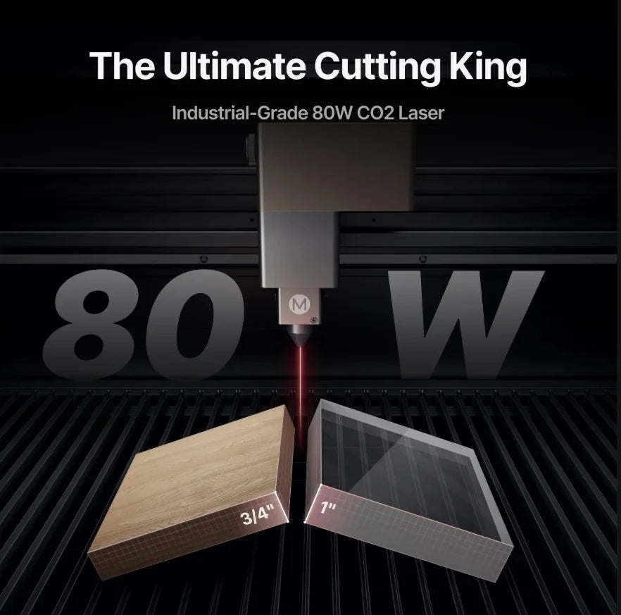 xTool P3 80W Flagship CO2 Laser Cutter & Engraver with Intelligent Automation, 4-Camera Vision, Up to 915mm x 458mm Working Area