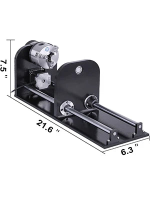 VEVOR Laser Engraving Machine Rotary Axis 80mm 3-Jaw Spiral Chuck CNC Router Axis Measuring for CO2 Laser Engraver