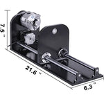 VEVOR Laser Engraving Machine Rotary Axis 80mm 3-Jaw Spiral Chuck CNC Router Axis Measuring for CO2 Laser Engraver