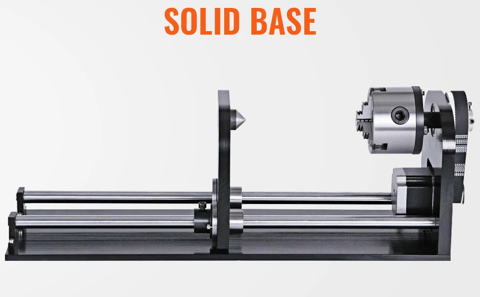 VEVOR Laser Engraving Machine Rotary Axis 80mm 3-Jaw Spiral Chuck CNC Router Axis Measuring for CO2 Laser Engraver