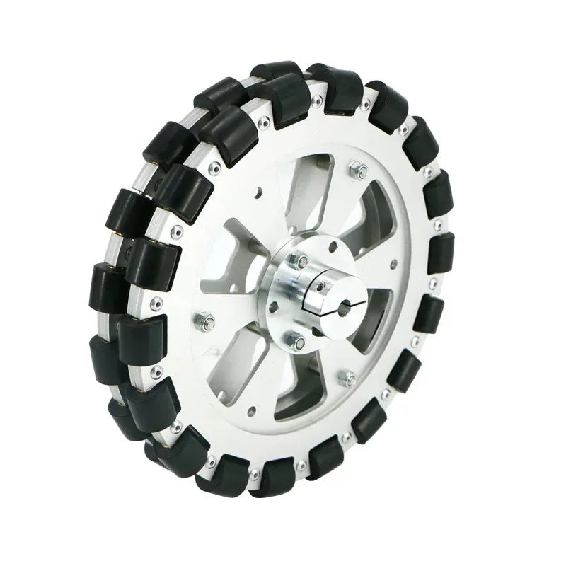 40Kg Load Omnidirectional Wheel Aluminum Alloy Fulai Tires 127 152 203mm Omni Wheel Robot Ros Platform Omnidirectional Motion